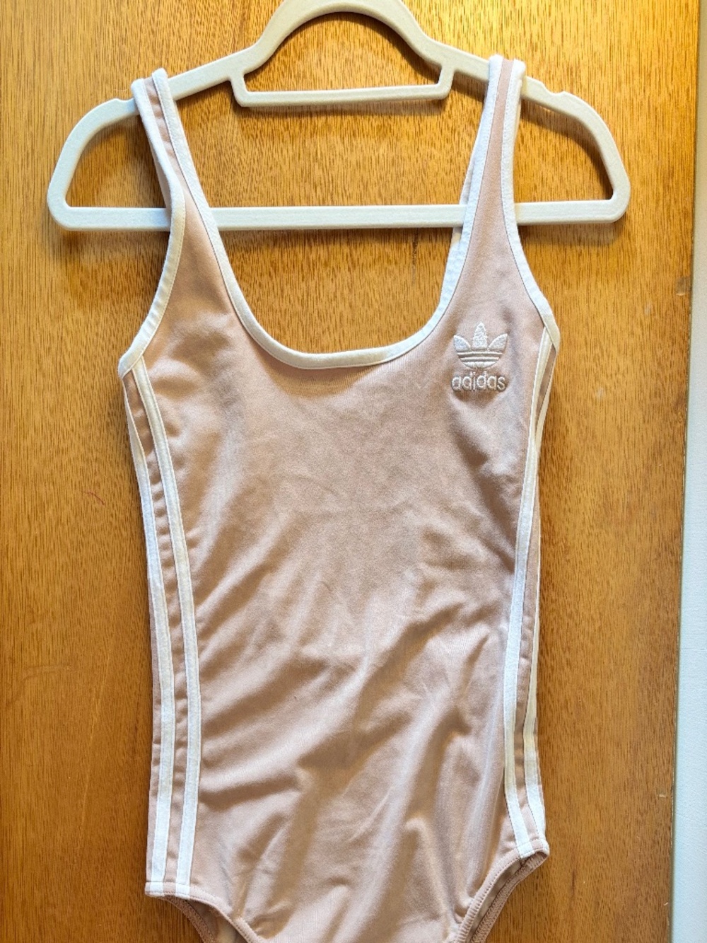 Adidas Nude Bodysuit, Size Small